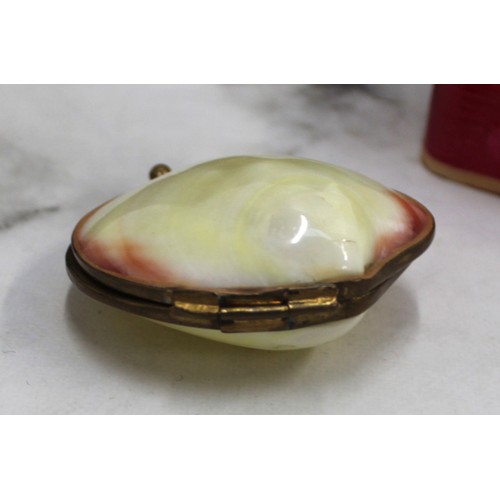 61 - Mixed Items Inc- Decorative Wooden Box, Vintage Kigu London Mother Of Pearl Vanity Compact With Powd... 