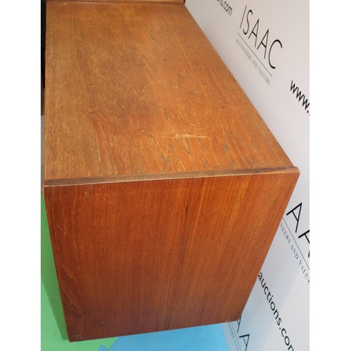 275 - Mid Century Teak Wood Small Sideboard with Sliding Doors -  76cm x 37cm x 59cm Tall - As Found - Col... 