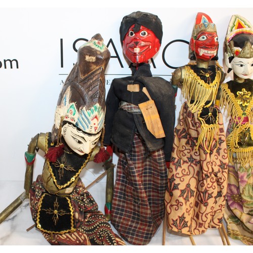 66 - Wayang Golek Rod Puppets From A Traditional Indonesian Puppet Theatre All As Found