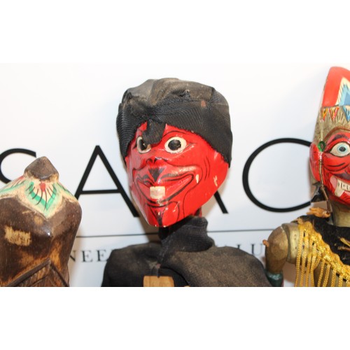 66 - Wayang Golek Rod Puppets From A Traditional Indonesian Puppet Theatre All As Found