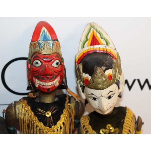66 - Wayang Golek Rod Puppets From A Traditional Indonesian Puppet Theatre All As Found
