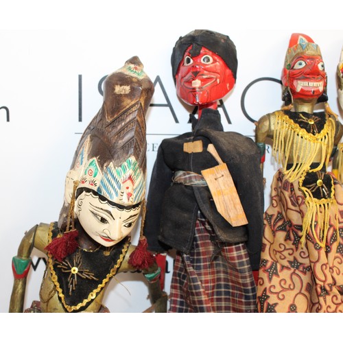 66 - Wayang Golek Rod Puppets From A Traditional Indonesian Puppet Theatre All As Found