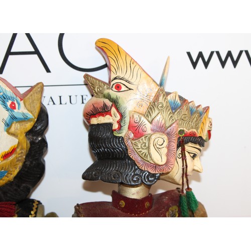 67 - Wayang Golek Rod Puppets From A Traditional Indonesian Puppet Theatre All As Found