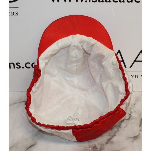 246 - Red And White Horse Racing Jockeys Hat Collected from Newmarket - As Found