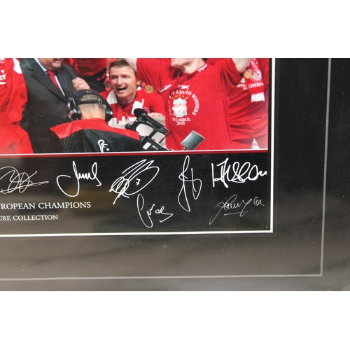 247 - Two Autograph Print LIVERPOOL THE SIGNATURE COLLECTION Framed Pictures 47.5cm x 35cm LIVERPOOL 2005 ... 