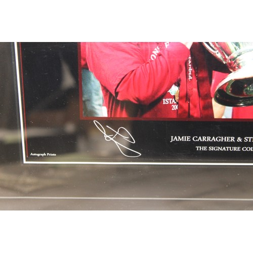 247 - Two Autograph Print LIVERPOOL THE SIGNATURE COLLECTION Framed Pictures 47.5cm x 35cm LIVERPOOL 2005 ... 