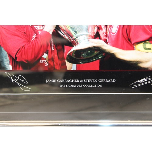 247 - Two Autograph Print LIVERPOOL THE SIGNATURE COLLECTION Framed Pictures 47.5cm x 35cm LIVERPOOL 2005 ... 