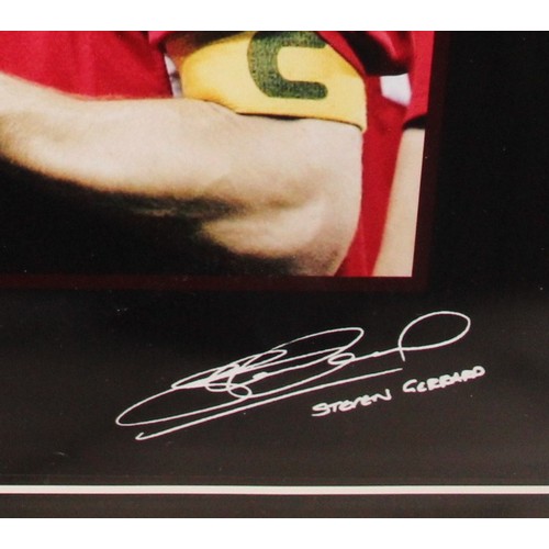 247 - Two Autograph Print LIVERPOOL THE SIGNATURE COLLECTION Framed Pictures 47.5cm x 35cm LIVERPOOL 2005 ... 