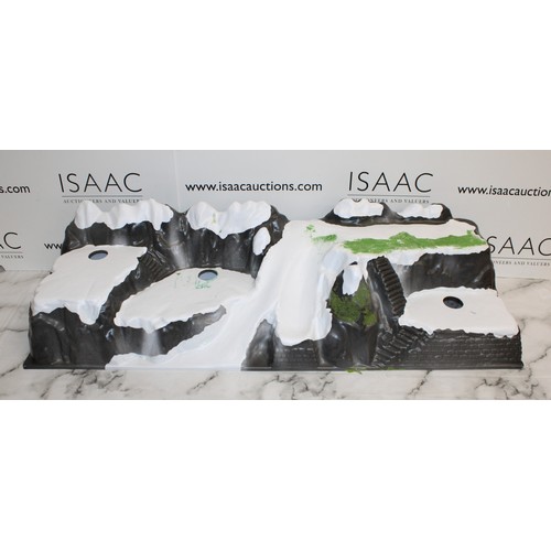 253 - 2 x Wholesale Joblots, Snowy Landscape Display Bases Plastic AS FOUND COLLECTION ONLY