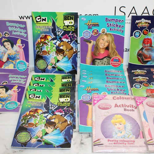254 - A Quantity Og Wholesale Joblots 29 Activity Books, Hannah Montana, Winnie The Pooh, Disney Princesse... 