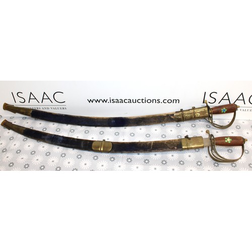 69 - 2 x Collectable Ceremonial Swords-Made In India Longest: 95cm
COLLECTION ONLY MUST BE OVER 18 ID ON ... 