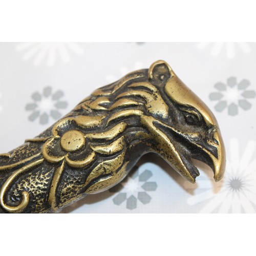 70 - 2 x Collectable Brass Handled -With Griffin Terminal And Claw Guards- Machete Swords ???? Length 74c... 