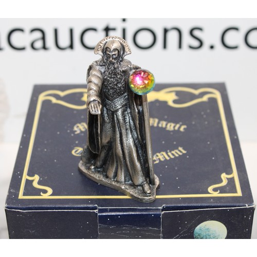 71 - 4 x Boxed Myth And Magic By The Tudor Mint Figures As Found