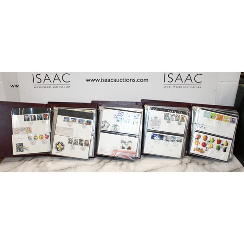 279 - 4 x The Royal Mail First Day Cover Albums Containing A Quantity Of As Found