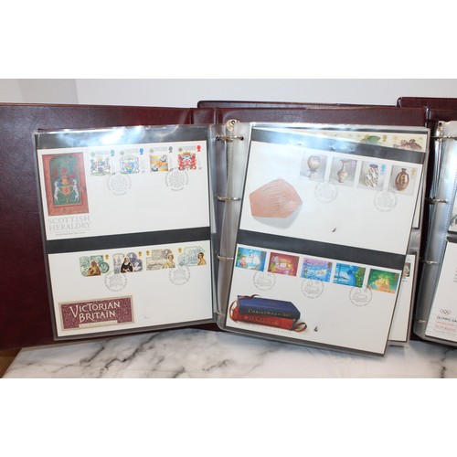 279 - 4 x The Royal Mail First Day Cover Albums Containing A Quantity Of As Found
