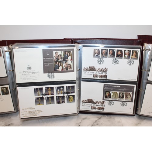 279 - 4 x The Royal Mail First Day Cover Albums Containing A Quantity Of As Found