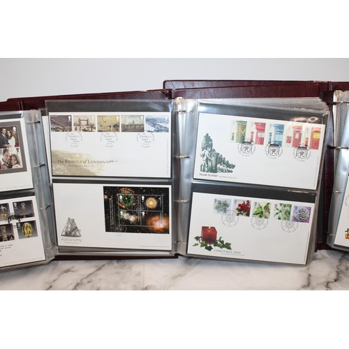 279 - 4 x The Royal Mail First Day Cover Albums Containing A Quantity Of As Found