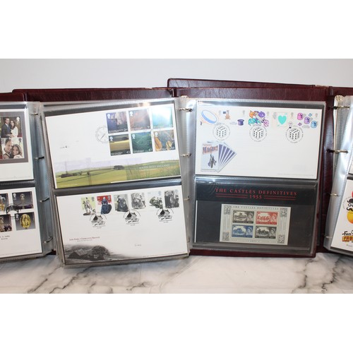 279 - 4 x The Royal Mail First Day Cover Albums Containing A Quantity Of As Found