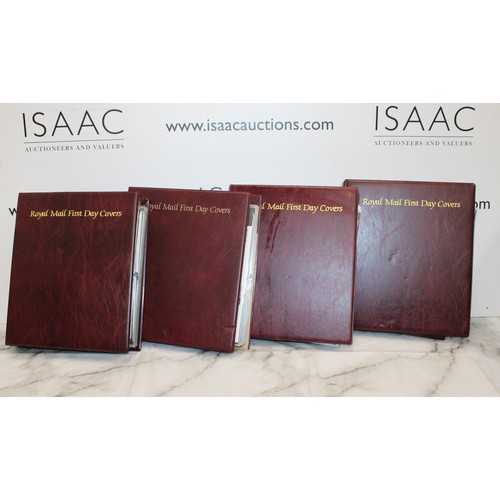 279 - 4 x The Royal Mail First Day Cover Albums Containing A Quantity Of As Found