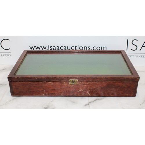 73 - Glass Fronted Display Cabinet Size 47cm x 28cm 8cm Collection Only