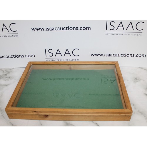75 - Wooden Glass Topped Display Case 58cm x 41cm As Found
COLLECTION ONLY