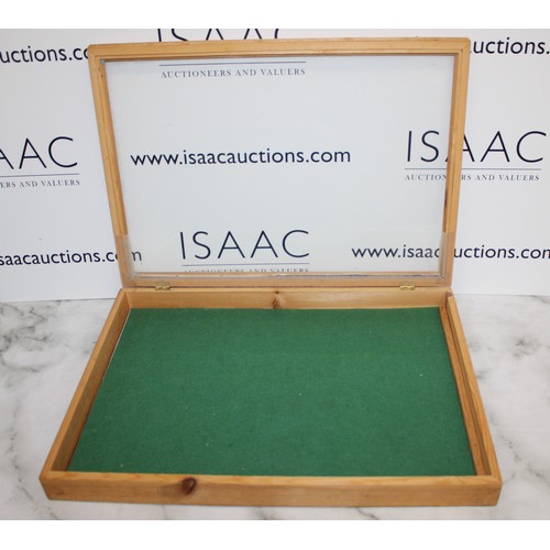 75 - Wooden Glass Topped Display Case 58cm x 41cm As Found
COLLECTION ONLY