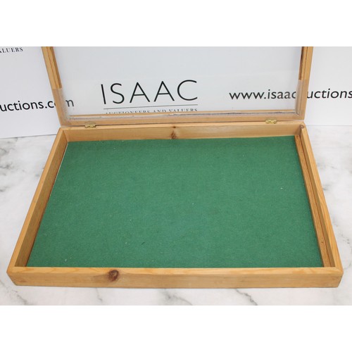 75 - Wooden Glass Topped Display Case 58cm x 41cm As Found
COLLECTION ONLY