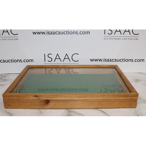 75 - Wooden Glass Topped Display Case 58cm x 41cm As Found
COLLECTION ONLY
