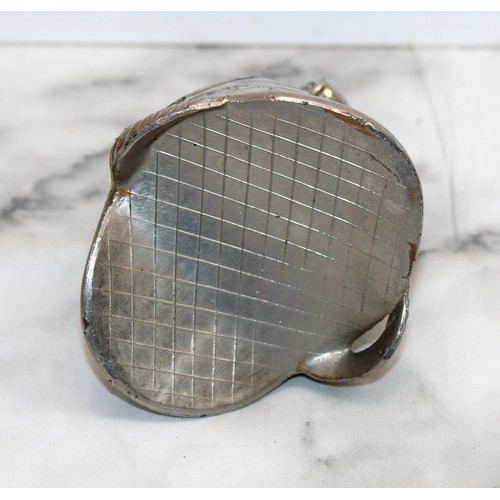 78 - Vintage Miniature Fireman's Helmet Pin Cushion Often associated With London Fire Brigade As Found