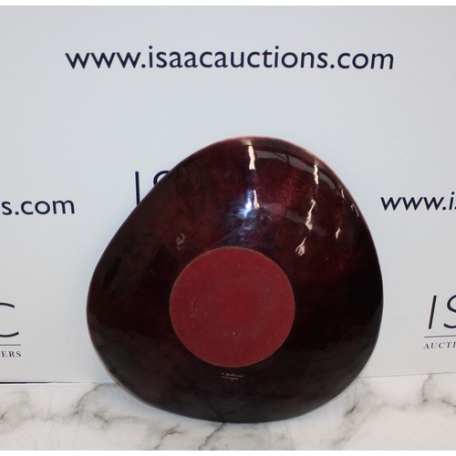 82 - J. Betourne Limoges Mid Century Decorative Ceramic Enamel Dish 36.5cm x 37cm Chip As Shown In Pictur... 