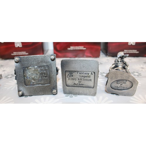 85 - 5 x Boxed Myth And Magic Collectables Figurines By The Tudor Mint Inc:  The Dragon Of The Stars/Rune... 