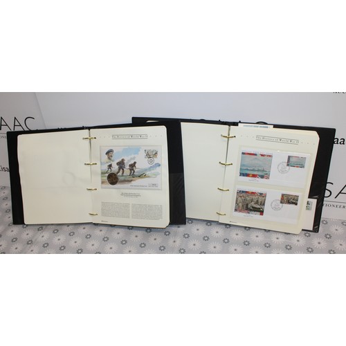 286 - 2 x Albums Containing A Quantity Of First Day Covers Including 15 Coin Covers Depicting The History ... 