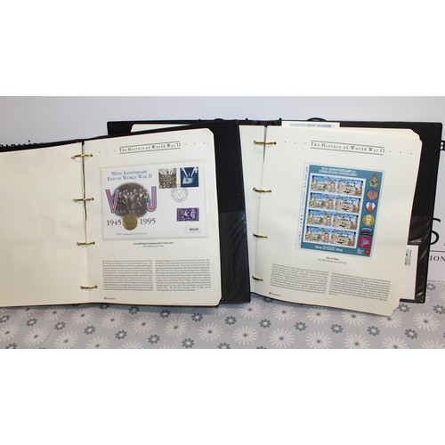 286 - 2 x Albums Containing A Quantity Of First Day Covers Including 15 Coin Covers Depicting The History ... 