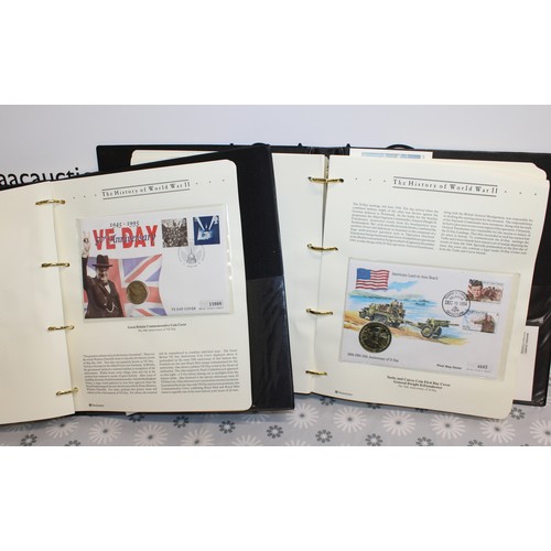 286 - 2 x Albums Containing A Quantity Of First Day Covers Including 15 Coin Covers Depicting The History ... 