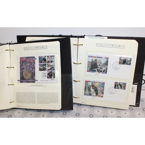 286 - 2 x Albums Containing A Quantity Of First Day Covers Including 15 Coin Covers Depicting The History ... 