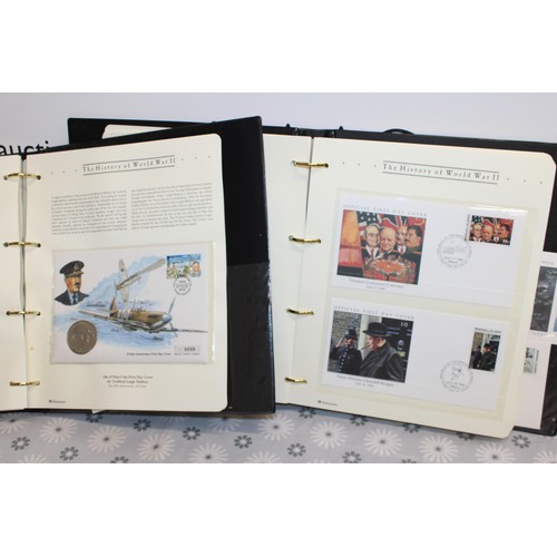 286 - 2 x Albums Containing A Quantity Of First Day Covers Including 15 Coin Covers Depicting The History ... 