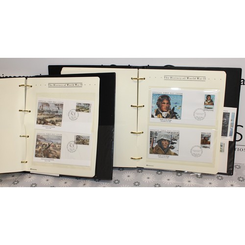 286 - 2 x Albums Containing A Quantity Of First Day Covers Including 15 Coin Covers Depicting The History ... 