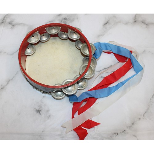 90 - A Collectable Vintage Salvation Army Bonnet And Tambourine -In A Case As Shown