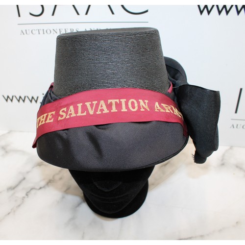 90 - A Collectable Vintage Salvation Army Bonnet And Tambourine -In A Case As Shown
