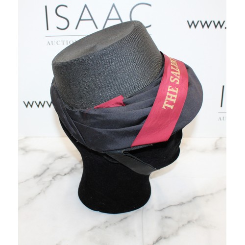 90 - A Collectable Vintage Salvation Army Bonnet And Tambourine -In A Case As Shown