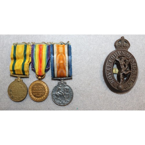 A Selection Of English And German Cap Badges/Miniature Medals From WW1 ...