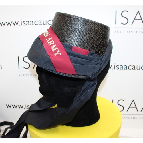 91 - A Collectable Boxed Salvation Army Bonnet And A Tambourine In A Case As Shown