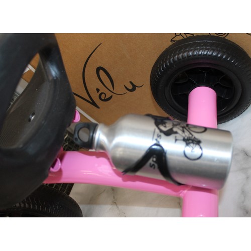 256 - Ex Wholesale-Two Kids Tricycles One Pink Made Up With Box & One Blue Unmade In Box As Found