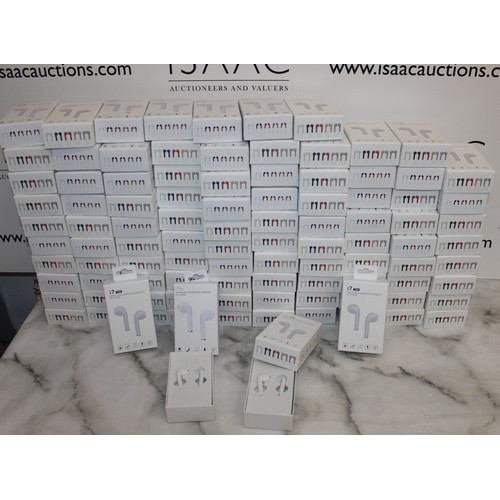 268 - Ex Warehouse Approx 100 Boxed i7 TWS TWINS TRUE WIRELESS EARBUDS V4.2+DER As Found Untested Look To ... 