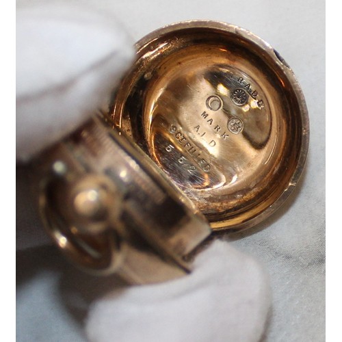 92 - Stamped 9ct Gold Filled Sovereign Case & A 6d Case As Found