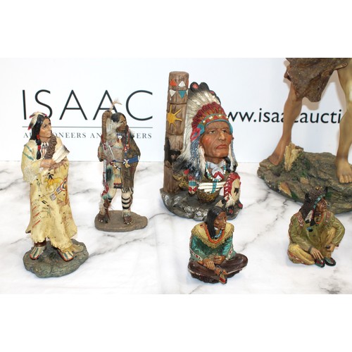 93 - A Selection Of Collectable Indian Figurines Tallest 47cm As Found