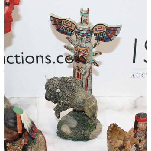 93 - A Selection Of Collectable Indian Figurines Tallest 47cm As Found