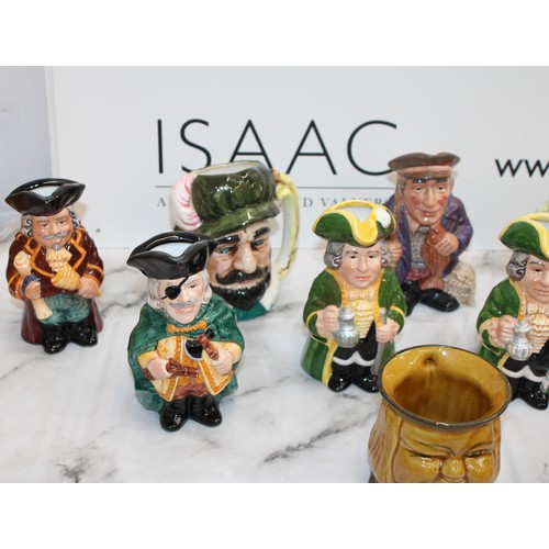 95 - A Quantity Of Toby Jugs Etc Height Of Tallest 14.5cm As Found Collection Only