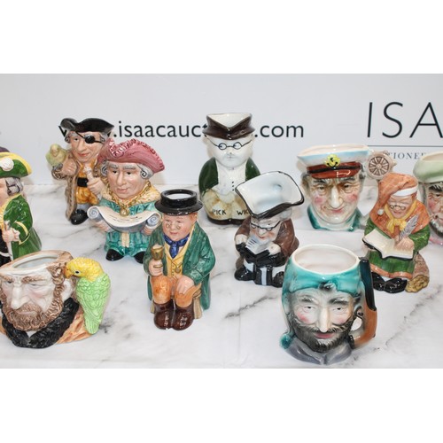 95 - A Quantity Of Toby Jugs Etc Height Of Tallest 14.5cm As Found Collection Only