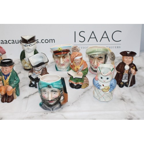 95 - A Quantity Of Toby Jugs Etc Height Of Tallest 14.5cm As Found Collection Only